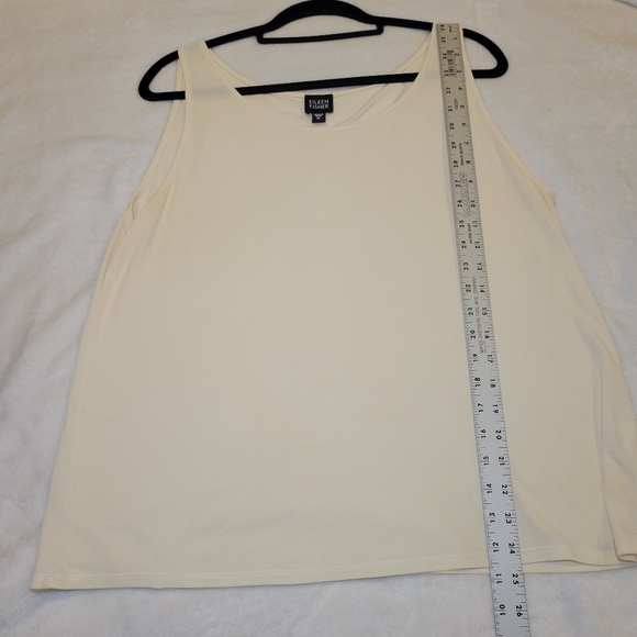 Eileen Fisher 100% Silk Cream Color Sleeveless Tank Top Women's XL - Picture 4 of 6